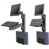 Picture of the Wall Mounted Workstation with Vertical Mounting Track by Innovative Office Products