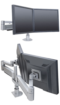 Picture of the Duopod LCD Dual Monitor Mount by Innovative Office Products