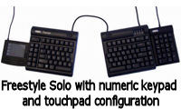 Freestyle Solo with touchpad and numeric keypad configuration