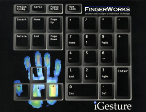 Picture of FingerWorks iGesture Mini Keyboard with Embedded Mouse Solution