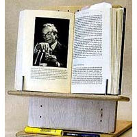 Atlas Standard book holder showing page stopper usage