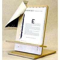 Atlas Standard book holder showing usage with stapled pages