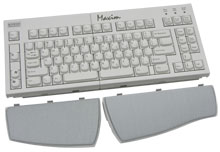 Removable Palm Supports on the Kinesis Maxim  Adjustable Keyboard