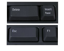 Double wide escape/delete keys